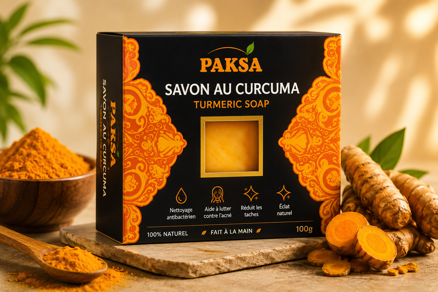 Savon Curcuma Éclat & Anti-Taches PAKSA